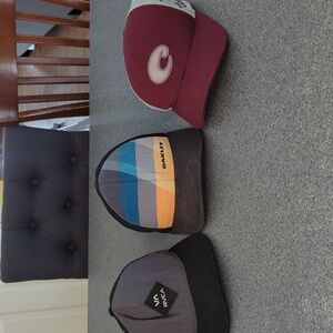 RVCA Oakley and Costa trucker hats